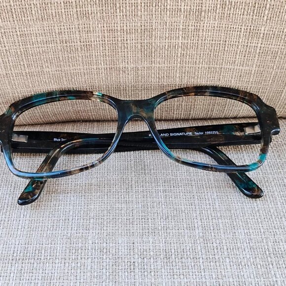 Kirkland Signature Eyeglasses/Sunglasses Frame Blue Tortoise Made in Italy Glass - Picture 4 of 12